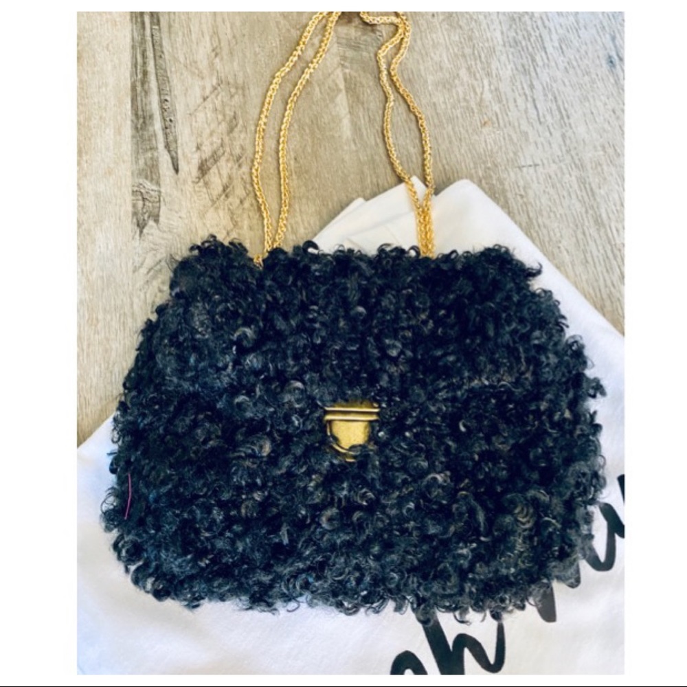 ✨LAST ONE ✨BLACK CHIC ✨PARIS✨BOUCLE CHAIN BAG - Picture 2 of 5